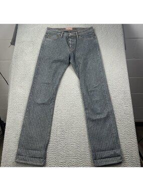 Stronghold Jeans Button Fly Herringbone Size 32x33 Selvedge USA